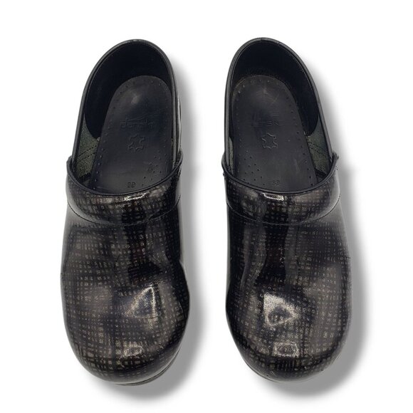 Dansko Professional Clog Womens US 8.5-9 EUR 39 Black Silver Patent Leather - Picture 7 of 9